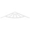 Ekena Millwork Pitch Classic Wagon Wheel Architectural Grade PVC Gable Pediment, 60"W x 12 1/2"H x 1"P (5/12) GPP060X013X100CWW - alternate 4